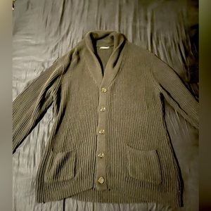 Mens black cardigan sweater